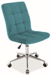 SIGNAL MEBLE Gyermekszék Q-020 VELVET türkizkék