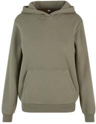 Build Your Brand Puha női kapucnis pulóver Fluffy - Világos olív | XS (BY289-1000384646)