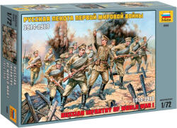 Zvezda Russian infantry WW I (1914-1928) 1: 72 makett figura (8082) (8082)