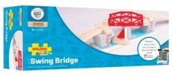  Fa vonatpálya játékszett forgóhíd vitorlással 4 db-os Bigjigs (151427) (BJT125)