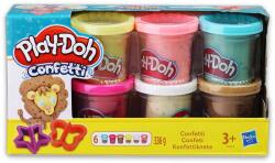 Hasbro Confetti 6 db-os gyurmakészlet (B3423) (B3423)