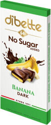 DIBETTE NAS banán ízű krémmel töltött étcsokoládé hozzáadott cukor nélkül 80g maltittal 52% kakaó - vegyesbolt