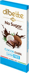 DIBETTE NAS kókusz ízű krémmel töltött étcsokoládé hozzáadott cukor nélkül 80g laktózmentes, maltittal, 52% kakaó - vegyesbolt