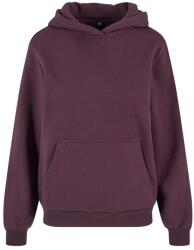Build Your Brand Puha női kapucnis pulóver Fluffy - Szilvaszínű | XS (BY289-1000384661)