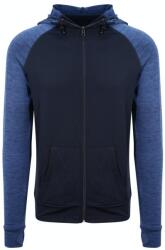 Just Cool Férfi sportos pulóver tarka ujjakkal - Sötétkék / sötétkék melírozott | XL (JC057-1000256018)