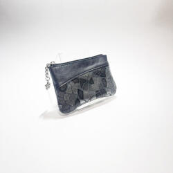 Amnisu szürke / mintás ívelt egy cipzáras bőr kulcstartó c8001