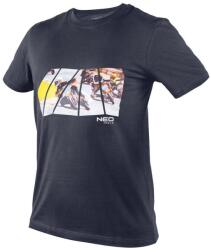 NEO TOOLS 81-681 munkavédelmi póló, motorkerékpár minta, 100% pamut XL (81-681-XL)