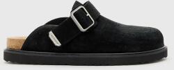 AllSaints papucs velúrból Randal Mule fekete, M003FC - fekete Férfi 44