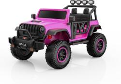 Mamido Elektromos kisautó Buggy BIG FOOT 4x4 rózsaszín 24V | 800 W | 60 kg | ÉVA | LED | 2, 4 GHz | Öko bőr (S-DLS15B-PINK) - mamido