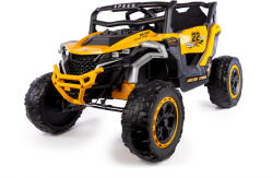 Mamido Elektromos játékautó Buggy Racing Speed 22 sárga | 4x4 | 12V 10Ah | 180 W | ÉVA | LED | 2, 4 GHz | Öko bőr (S-HSM1-YELLOW) - mamido