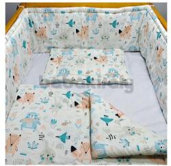 Babakirály Gyermek ágynemű szett Bébi méret, Erdei állatok, türkiz 75 * 100 cm (3 db/sz)