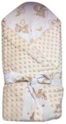  Kókuszpólya minky/pamut 70 x 70 cm - Bézs szivárvány maci