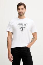 Guess pamut póló fehér, nyomott mintás, M5YI15 I3Z14 - fehér S