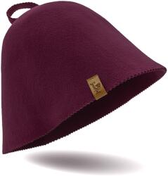 SaunHat szauna sapka, 100% juhgyapjúból, varrásmentes, burgundy
