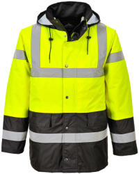 Portwest S466 Hi-Vis Contrast Traffic kabát sárga/fekete színben (S466YBRM)