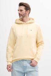 Tommy Hilfiger felső sárga, férfi, sima, kapucnis, DM0DM20742 - sárga M