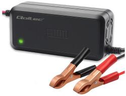 Qoltec Intelligens mikroprocesszoros töltő 12V 5A | Egyenirányító AGM GEL akkumulátorhoz | 6 lépcsős töltés (52495)