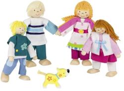 Goki - Fa babacsalád, 4 tagú - kutyával (51582)