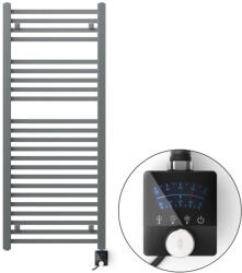 Welland Welland Lux grafitszürke elektromos törölközőszárító design radiátor 500 x 1200mm digitális termosztáttal | Készletről gyors kiszállítással. ES+AF (ES1200500GL-AF13J1-600W)