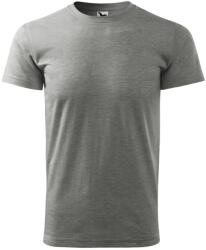 MALFINI Tricou bărbătesc Basic - Gri închis prespălat | 5XL (1291220)