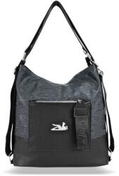  Zellia Női Válltáska/Hátizsáká Alakítható 19010 Fekete-Grafit - Groove - (37638719)