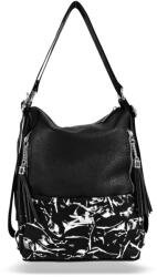  Zellia Női Válltáska/Hátizsáká Alakítható 22199 Fekete - Leaf - (01255966)