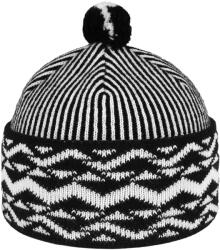 Bontis Căciulă retro de iarnă cu pompon Bontis - Neagră / albă (ZMIJ-II-B004)