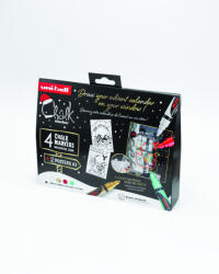 uni Folyékony Kréta PWE-5M Készlet 4 Darab/Készlet Karácsonyi Tradicionális Színek (2UPWE5M4DBTRAD3)