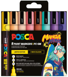 uni PC-5M Akril Marker Készlet 8 Darab/Készlet Manga Hero (2UPC5M8DBMANGA)