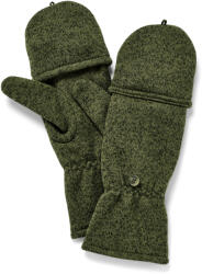 Tchibo - Lehajtható kötött polárkesztyű - uniszex - méret 6, 5 - zöld