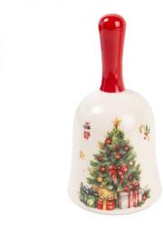 Yala Karácsonyfás karácsonyi kerámia csengő - 13 cm (Q172908)