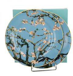 Duo Gift Van Gogh Mandulavirágzás porcelán desszertes tányér készlet - 2 darabos - díszdobozban (IMO-CHH-59212)