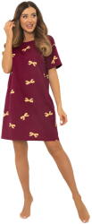 Italian Fashion cămașă de noapte damă KWADRO mânecă scurtă, imprimeu: XL (AAF-KKN-KWAD-K-DR XL)