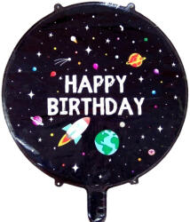  Űrhajós szülinapi Happy Birthday fólia lufi 45cm
