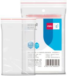 DELI Pungi cu inchidere zip 80 x 110mm 100buc/set, DELI (DL3023)