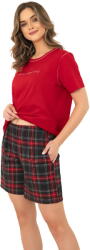 Italian Fashion Pijama dama ITALIAN FASHION ROZANA scurt roșu/print: XXL (AAF-KPZ-ROZANKKCD XXL)