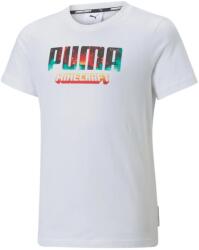 PUMA Minecraft Graphic gyerek póló, fehér, S22 (67035902)