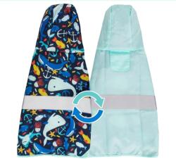  Tengeri mintás kifordítható esőkabát, XL-es