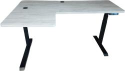 L alakú asztal Elektromosan állítható magasságú, 70-120 cm, L-alakú BAL-os íróasztal, 4 memória, USB, FEKETE vagy FEHÉR váz Gentlmen asztallappal