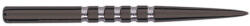Unicorn Dart fémhegy Unicorn Needle Black Points 5 Groove, 38 mm hosszú