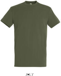 SOL'S Férfi IMPERIAL környakas rövid ujjú pamut póló, SOL'S SO11500, Army-3XL (so11500ar-3xl)