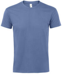 SOL'S Férfi IMPERIAL környakas rövid ujjú pamut póló, SOL'S SO11500, Blue-XL (so11500blu-xl)