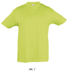 SOL'S Gyerek REGENT KIDS környakas rövid ujjú pamut póló, SOL'S SO11970, Apple Green-10A (so11970ag-10a)