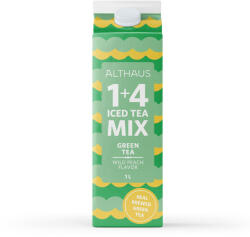 Althaus 1+4 Jeges Tea Sűrítmény Zöld tea vadbarack ízesítéssel 1 l (285120)