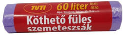 TUTI Szemeteszsák, köthető füles, 60 l, 16 db, 60x75 cm, 9 , TUTI, lila
