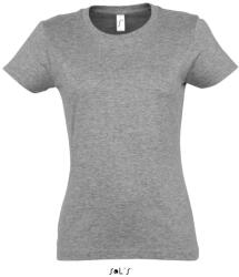 SOL'S Női IMPERIAL környakú rövid ujjú póló, SOL'S SO11502, Grey Melange-L (so11502gm-l)