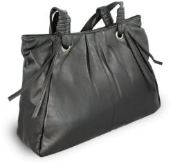 ARWEL fekete női cipzáras bőr kézitáska