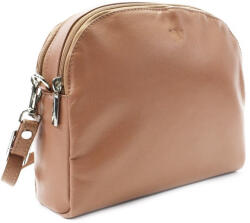 ARWEL bézs bőr cipzáras kézitáska