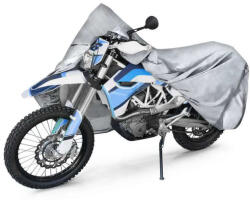 WALSER Motortakaró ponyva BASIC - ENDURO - XL méret - 255x110x135 cm ezüst - WALSER