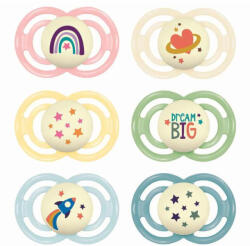 MAM Játszócumi Perfect night, megújult! szilikon lapított (méret: 2) 6+ hó (jcmpn2u)